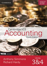 Cambridge VCE Accounting Units 3&4 Fourth Edition (print and digital)