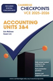 Cambridge Checkpoints VCE Accounting Units 3&4 2025-2026 (print and digital)