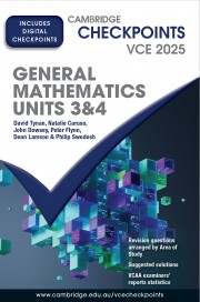 Cambridge Checkpoints VCE General Mathematics Units 3&4 2025 (digital)